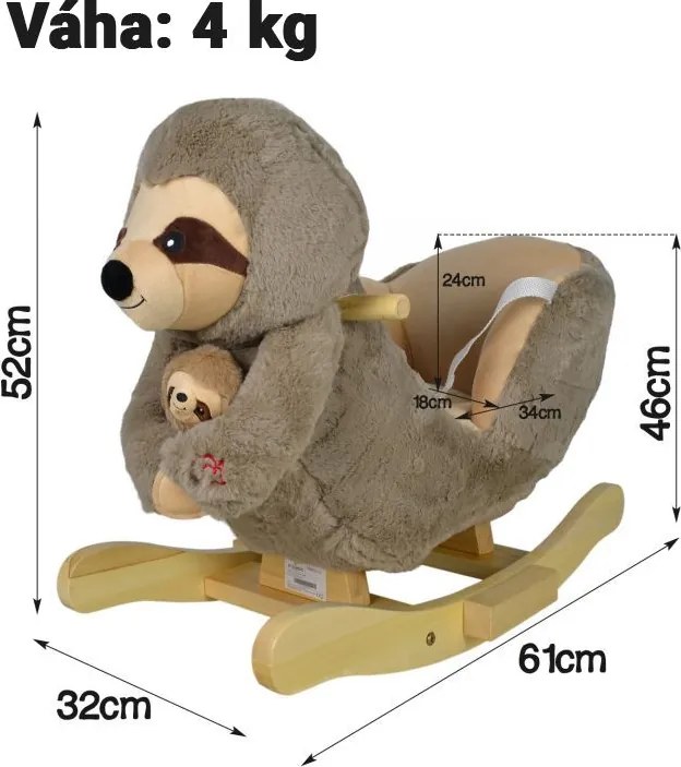 Fotel bujany Infantastic z efektami dźwiękowymi, 61x32x52cm