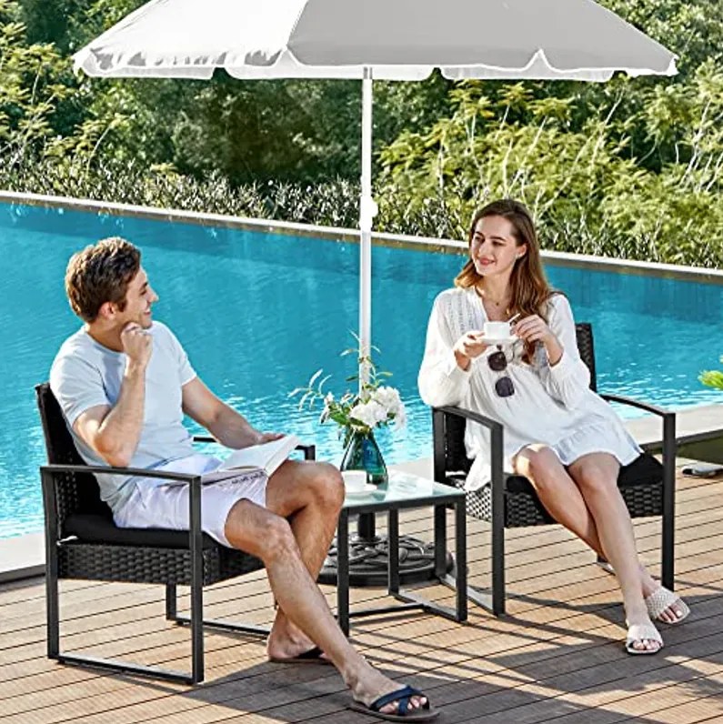 Czarny zestaw ogrodowy JARDINES