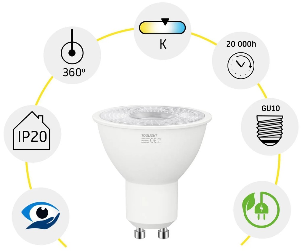 Żarówka LED Neutralna GU10 7W RSL044