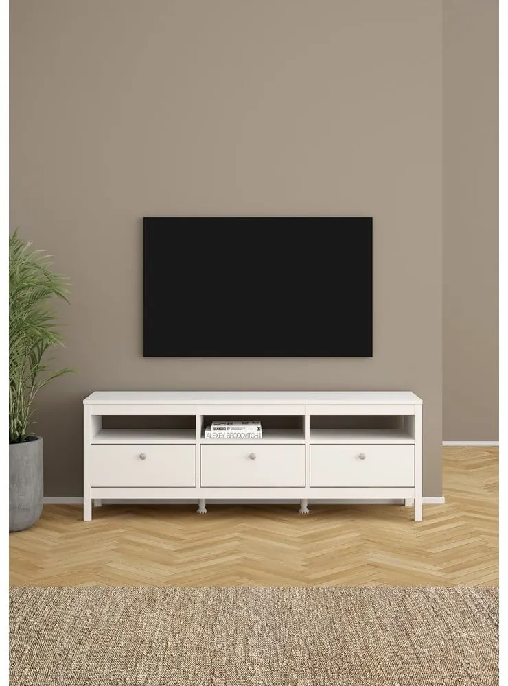 Biała szafka pod TV 151x54 cm Madrid – Tvilum