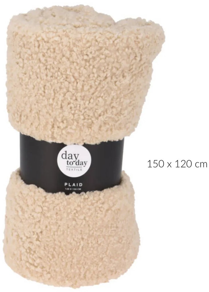 Gruby koc boucle TEDDY, 150 x 120 cm