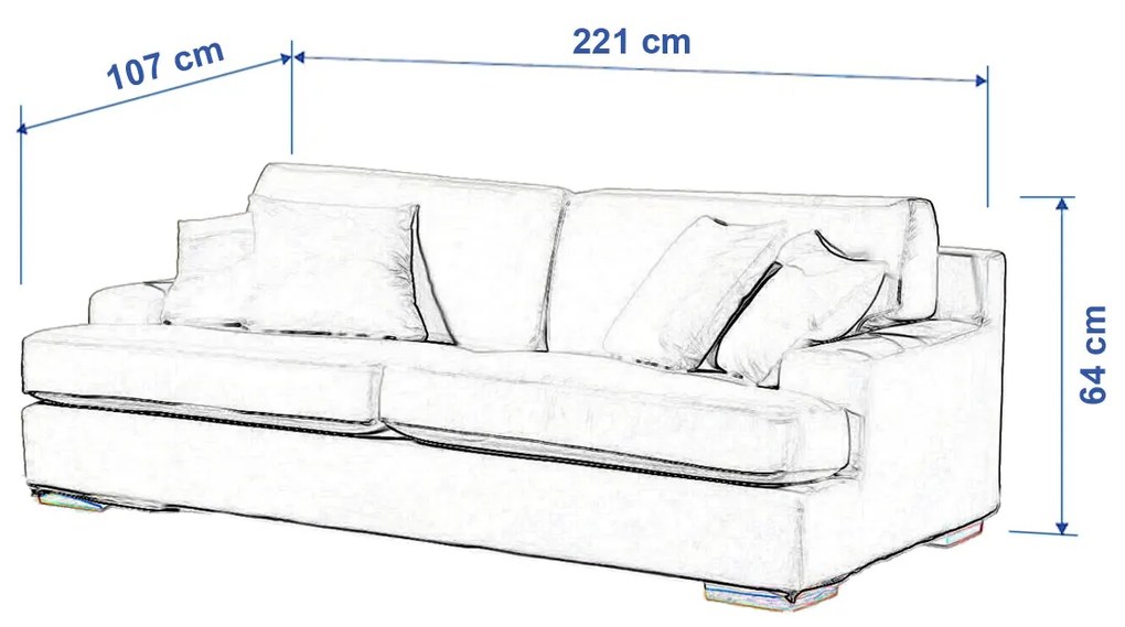 Pokrowiec na sofę Göteborg nierozkładaną