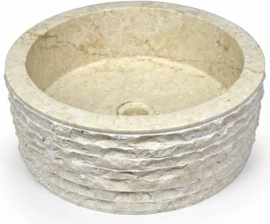 DIVERO Umywalka nablatowa z naturalnego kamienia Roma