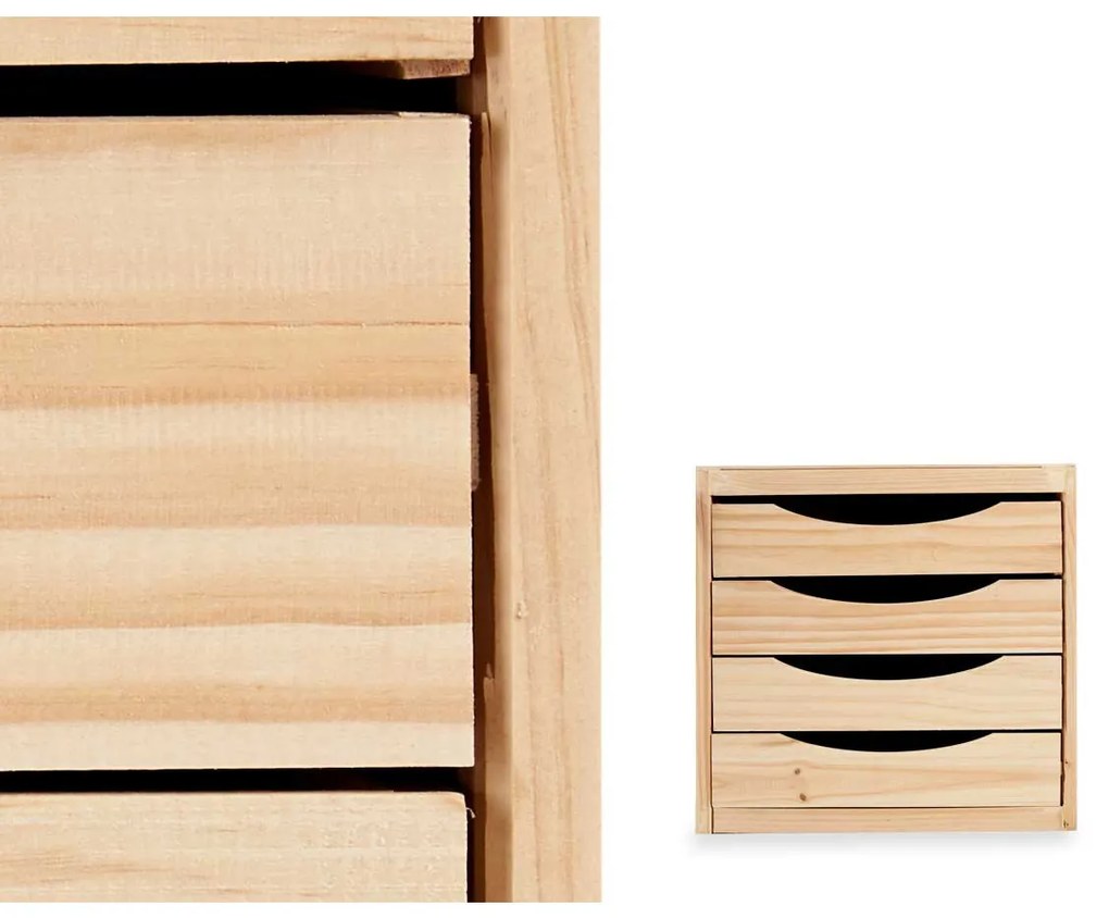 Organizer drewniany MINI, 3 szuflady, 38,5 x 30 x 37,4 cm