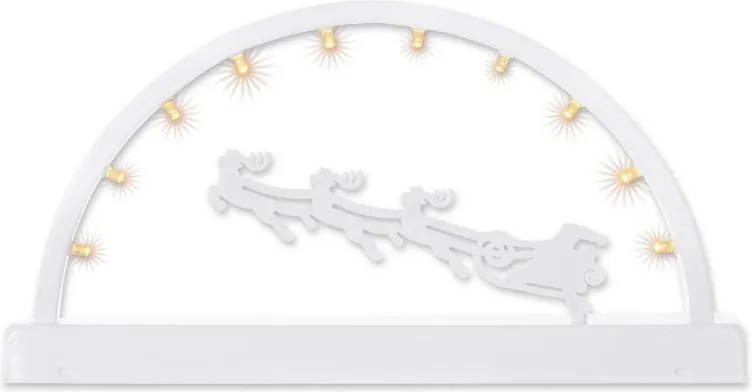 Metalowy łuk świetlny, ciepła biel, 10 diod LED, wyłącznik c