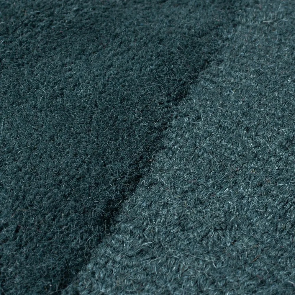 Zielononiebieski wełniany okrągły dywan tkany ręcznie ø 160 cm Shard Teal – Flair Rugs