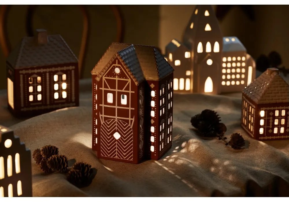Kamionkowy świecznik na świeczkę typu tealight Gingerbread Lighthouse – Kähler Design