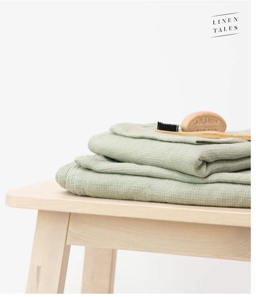 Zielony lniany ręcznik 65x45 cm – Linen Tales