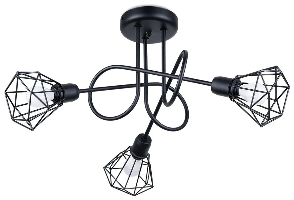 Czarna lampa sufitowa ø 10 cm Varpu – Nice Lamps