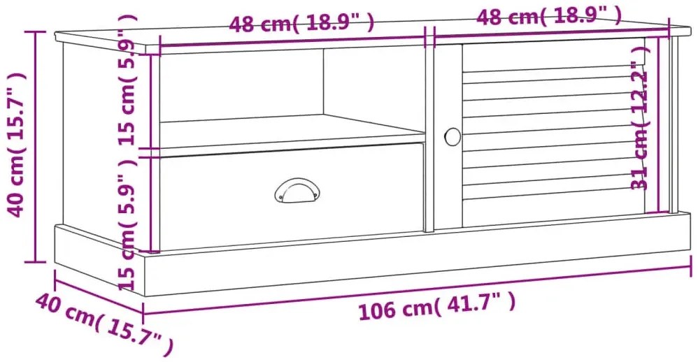 Sosnowa klasyczna szafka pod TV N2-Z57