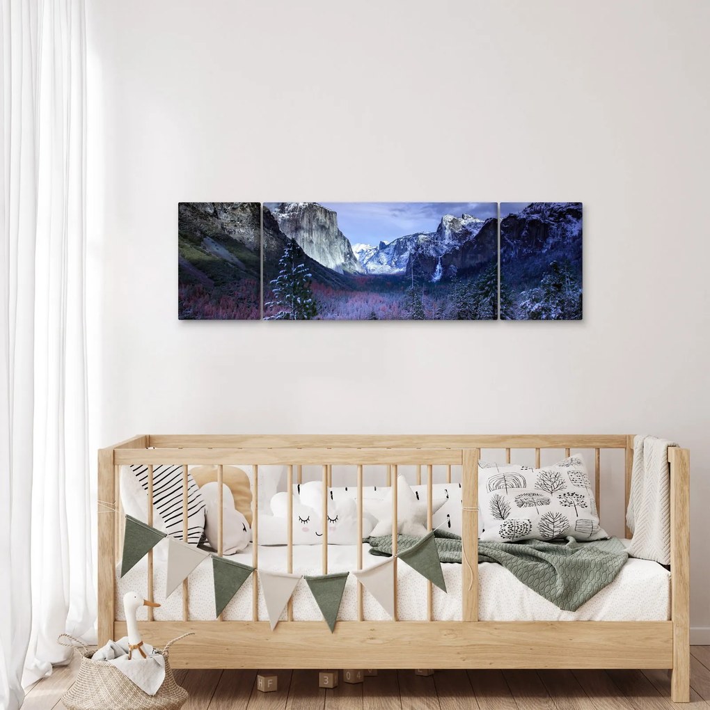 Obraz zimowego górskiego krajobrazu (170x50 cm)