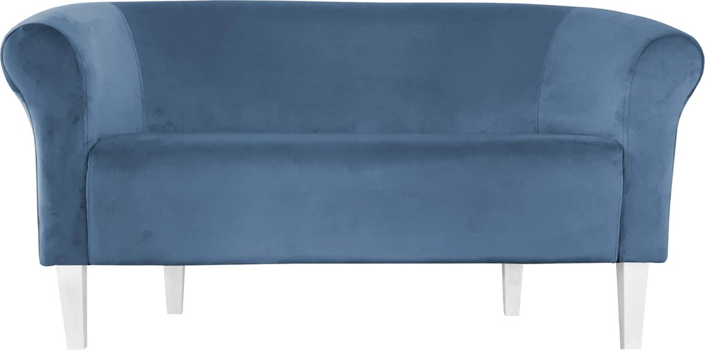 Sofa Milo tkanina Welur : Kolor nogi - Biała, Kolor tkaniny - VELVET - MG33, Typ tkaniny - Velvet, Wysokość nogi - 20 cm