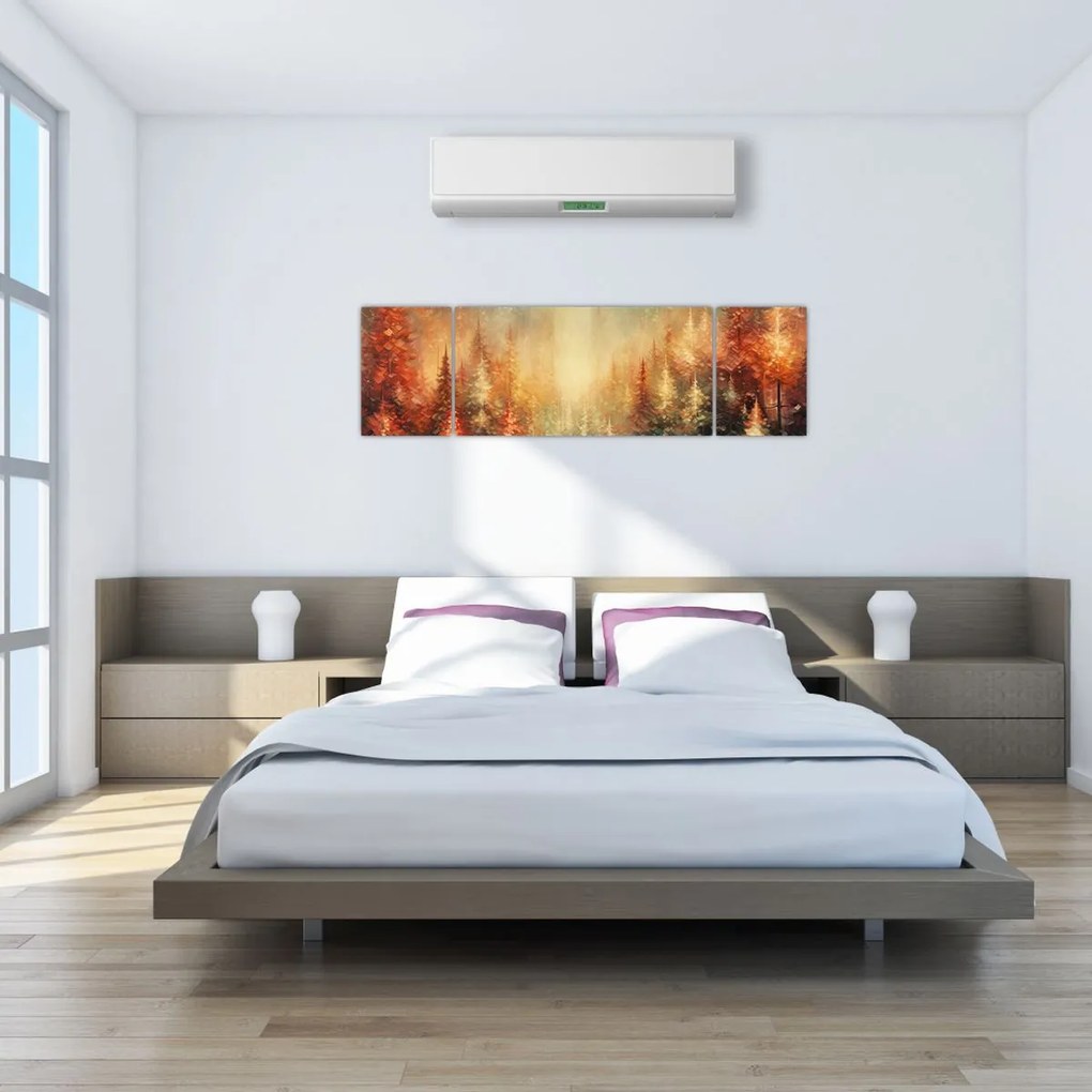 Obraz - Malowanie lasów (170x50 cm)
