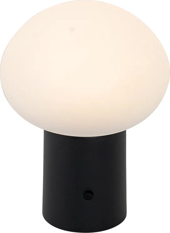 Lampa stołowa czarna, w tym LED, 3-stopniowy ściemniacz, ładowalna - Louise