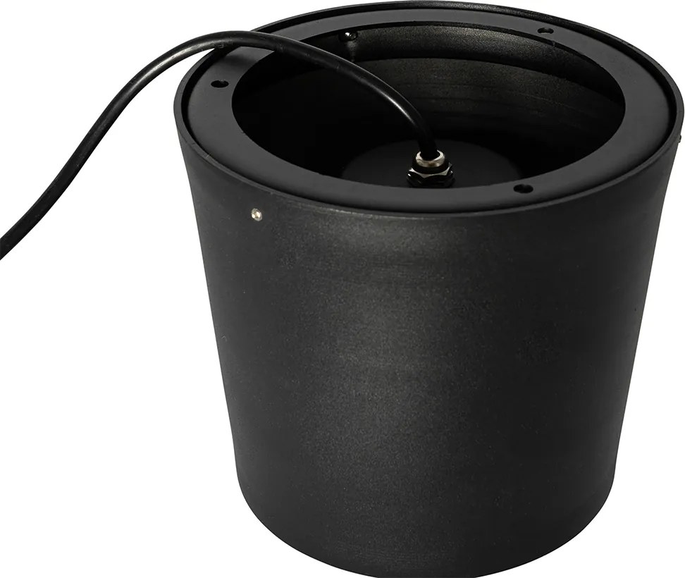 Nowoczesny reflektor ogrodowy czarny okrągły IP65 AR111 - Lennard