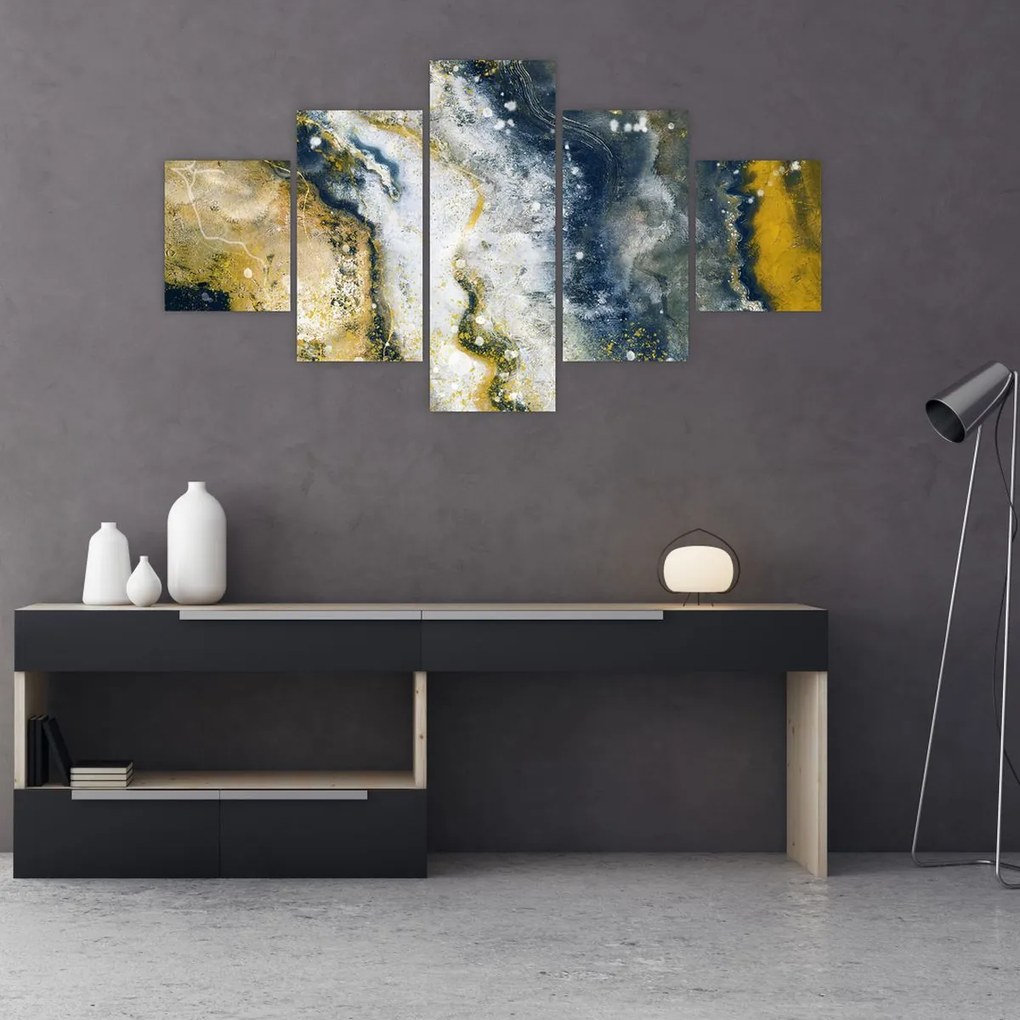 Obraz - Złota abstrakcja (125x70 cm)