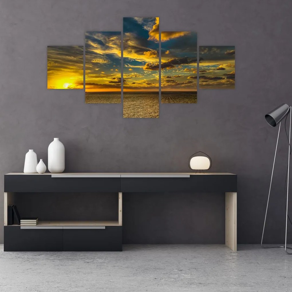 Zachód słońca nad morzem (125x70 cm)