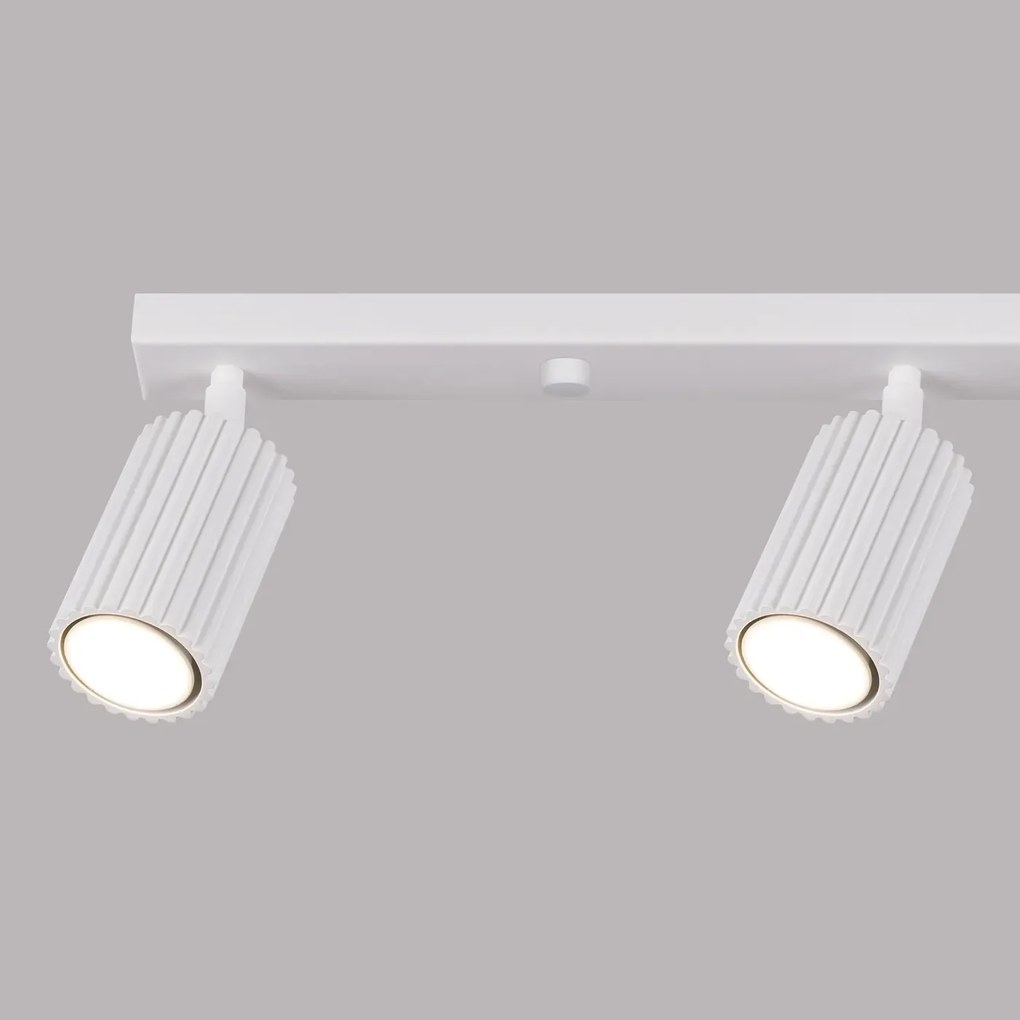 Listwa oświetleniowa 4-punktowa KARBON 4L biała ryflowana SOLLUX  LIGHTING