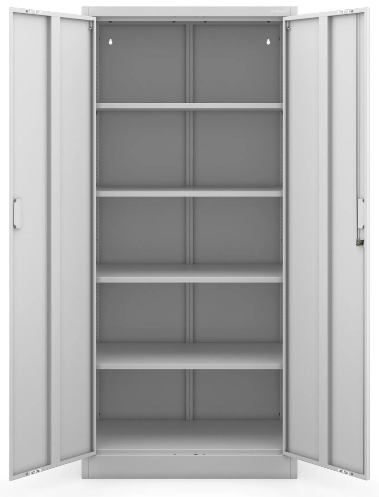 Szafa biurowa na dokumenty z 4 półkami szara, 1750x800x400 mm: JAN Compact