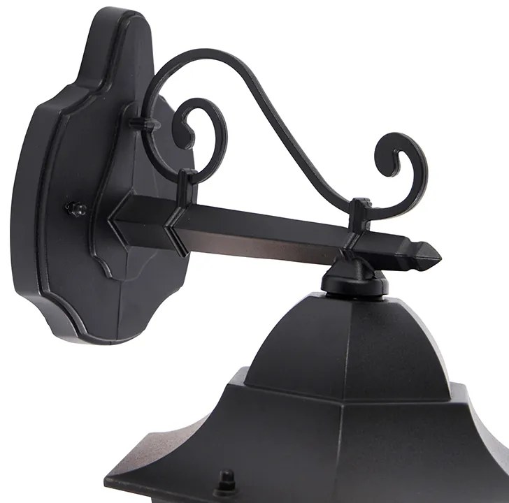 Zewnetrzna Klasyczna zewnętrzna lampa ścienna czarna IP44 - Havana Down klasyczny/Antyczny Oswietlenie zewnetrzne
