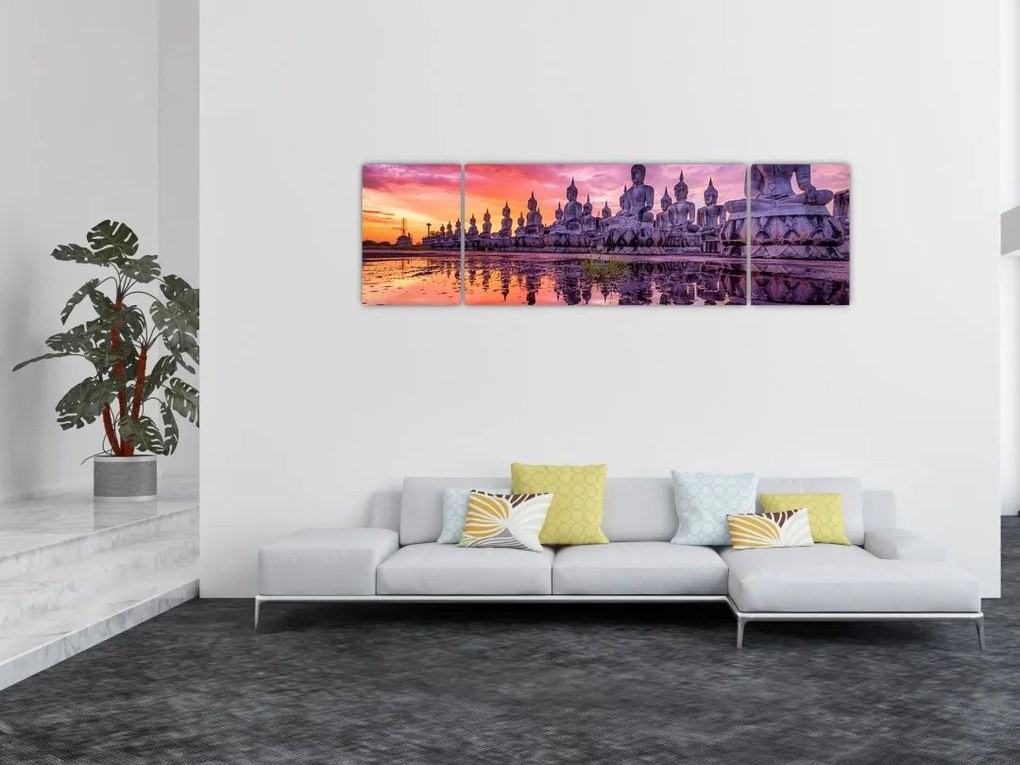 Obraz - Budda podczas zachodu słońca (170x50 cm)
