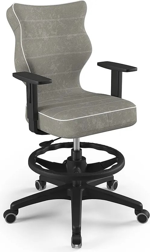 Obrotowe krzesło do biurka Duo Black rozmiar 6 (159-188 cm) z podnóżkiem