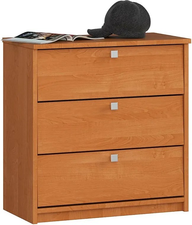 Szafka na buty AKORD MINI Olcha 60 cm 3 drzwi kolor Olcha mat 3 półki 60x31x62 cm