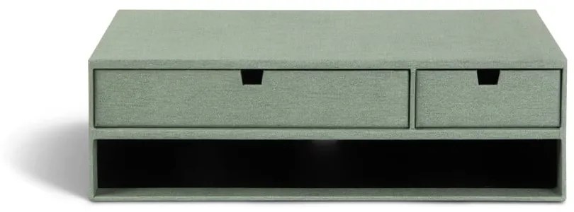 Kartonowy organizer na dokumenty z szufladką Ted Canvas Paper Laminate – Bigso
