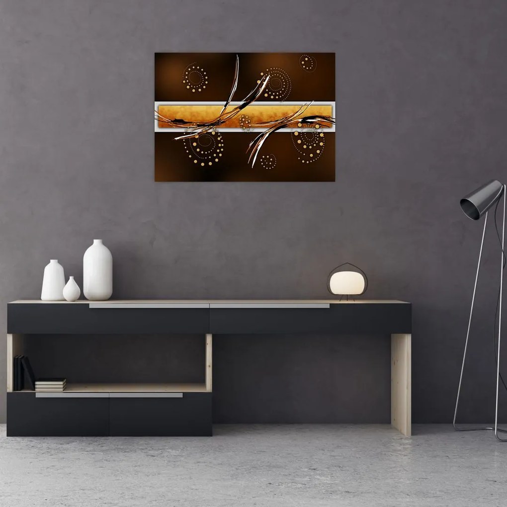 Obraz na szkle abstrakcji - Motyle (70x50 cm)