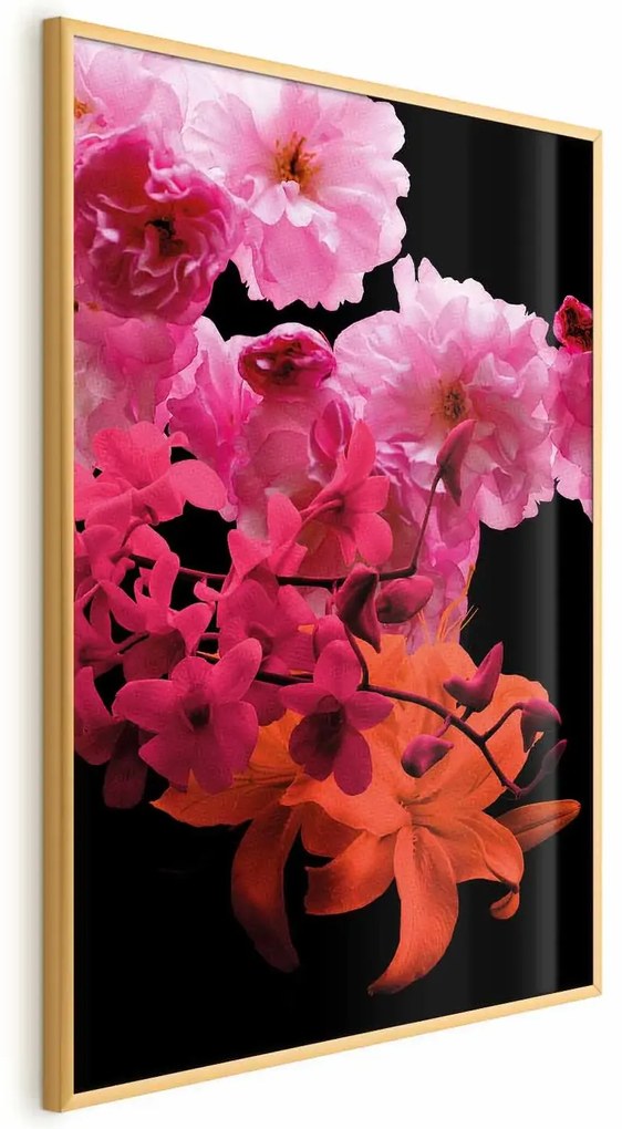 Plakat Wiosenne nasycenie 21x30 cm z ramą złotą bez marginesu ARTGEIST B