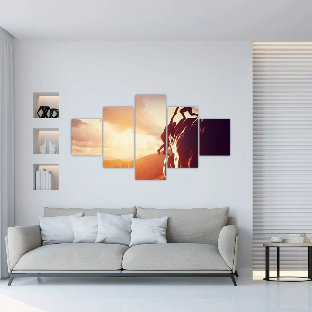 Obraz -Wspinacze (125x70 cm)