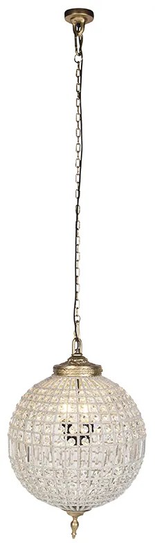 Lampa wisząca w stylu art deco kryształ 50 cm złota - Kasbah klasyczny/Antyczny Oswietlenie wewnetrzne