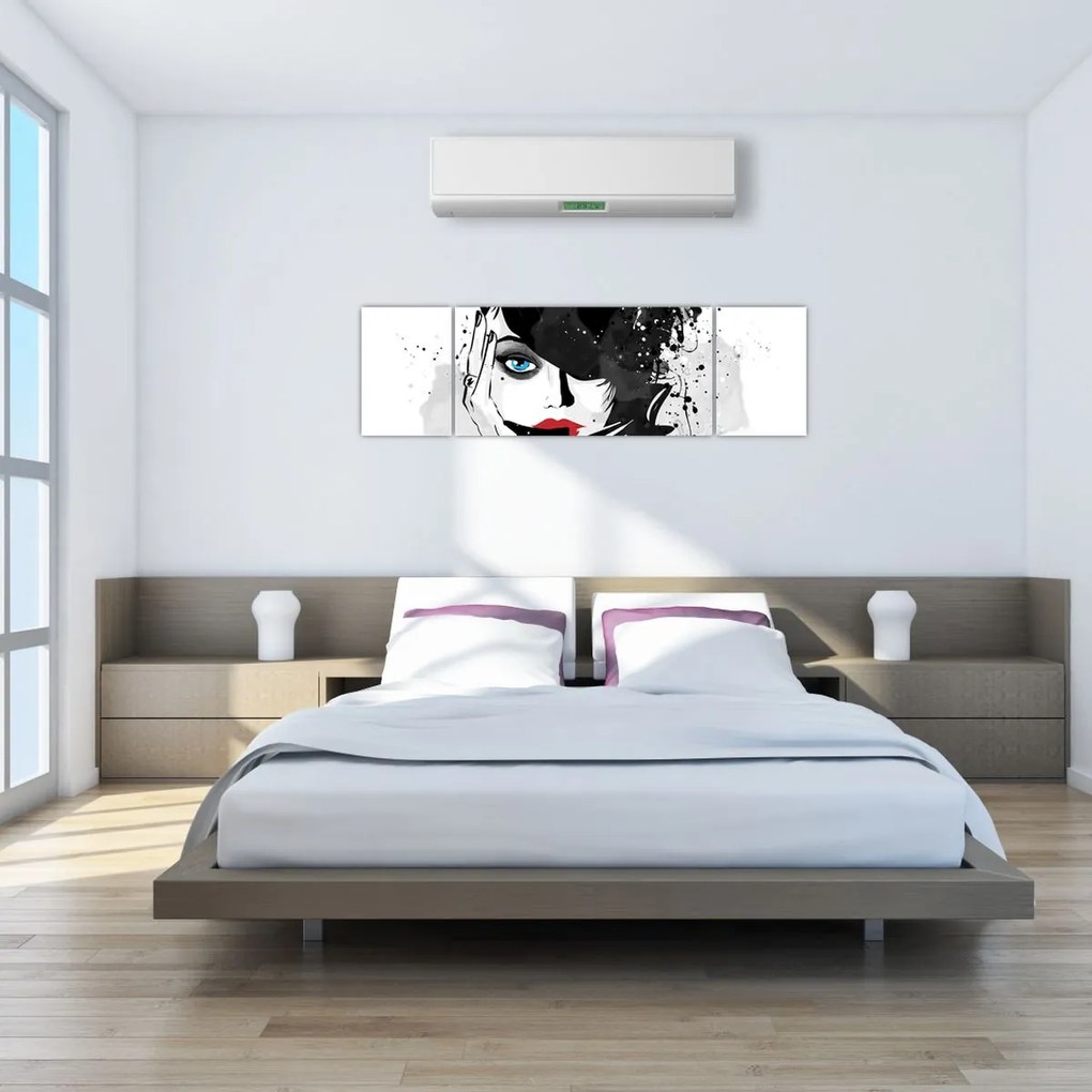 Obraz - Tajemnicza kobieta (170x50 cm)