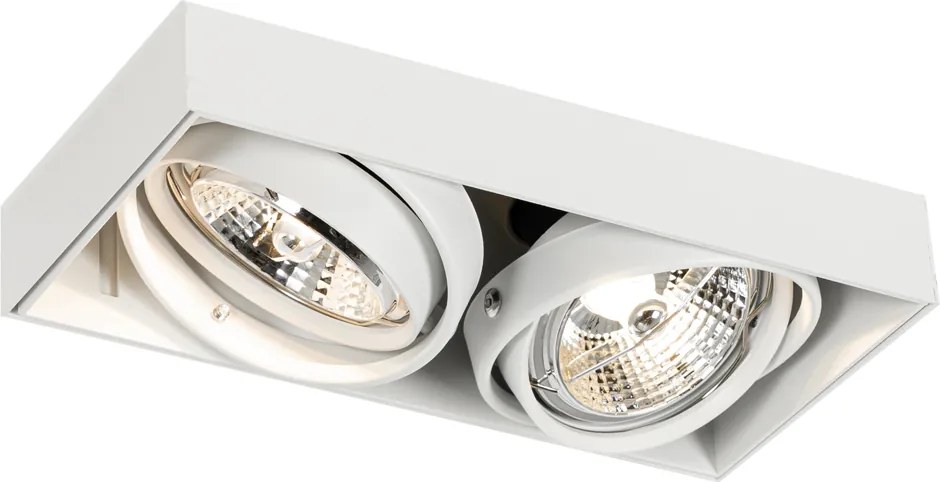 Zestaw 6 reflektorów wpuszczanych białe GU10 70mm 2-źródła światła bezramkowe - Oneon