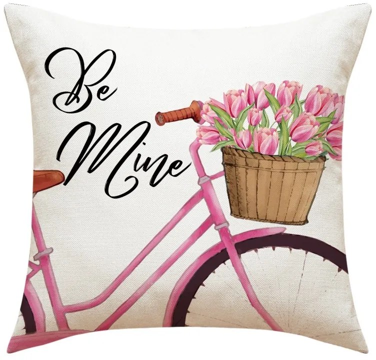 Poszewka na poduszkę BE MINE 45x45 cm, kremowa