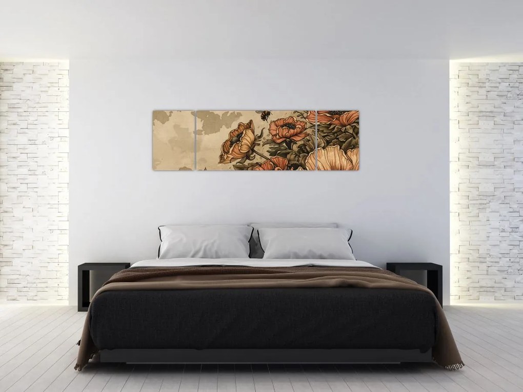 Obraz - Bee Meadow II. (170x50 cm)