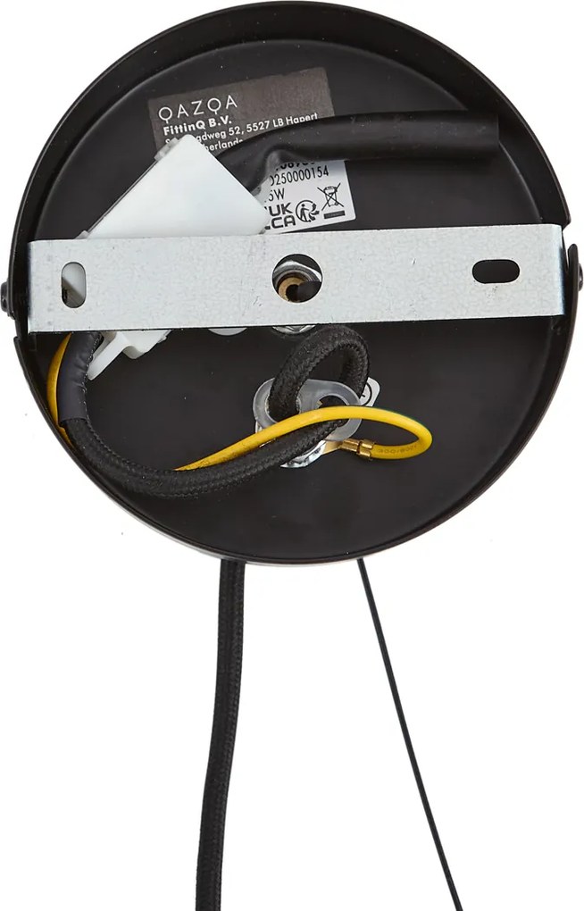 Nowoczesny żyrandol czarny z przydymionym szkłem 9-punktowy - Laura