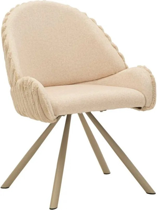 Kremowe tapicerowane fotele jadalniane zestaw z podłokietnikami 2 szt. Stockholm – Mauro Ferretti