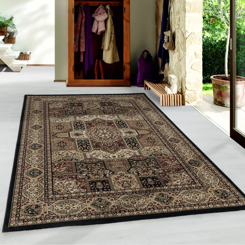 Dywan klasyczny Kashmir beżowo-czarny 160 cm x 230 cm