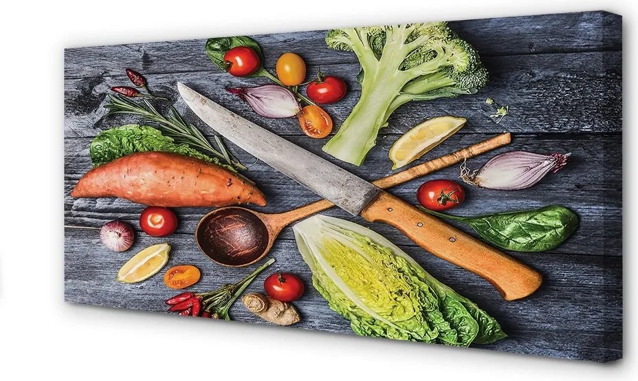 Duży obraz na płótnie Przygotowanie Warzywnego Posiłku