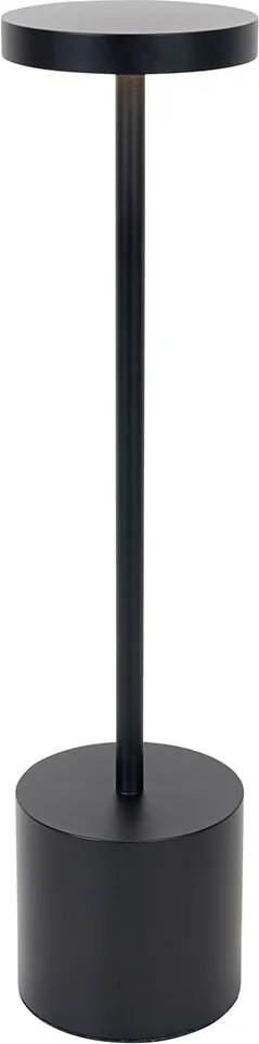 Lampa stołowa zewnętrzna czarna z LED i ściemniaczem dotykowym, ładowana - Dupont