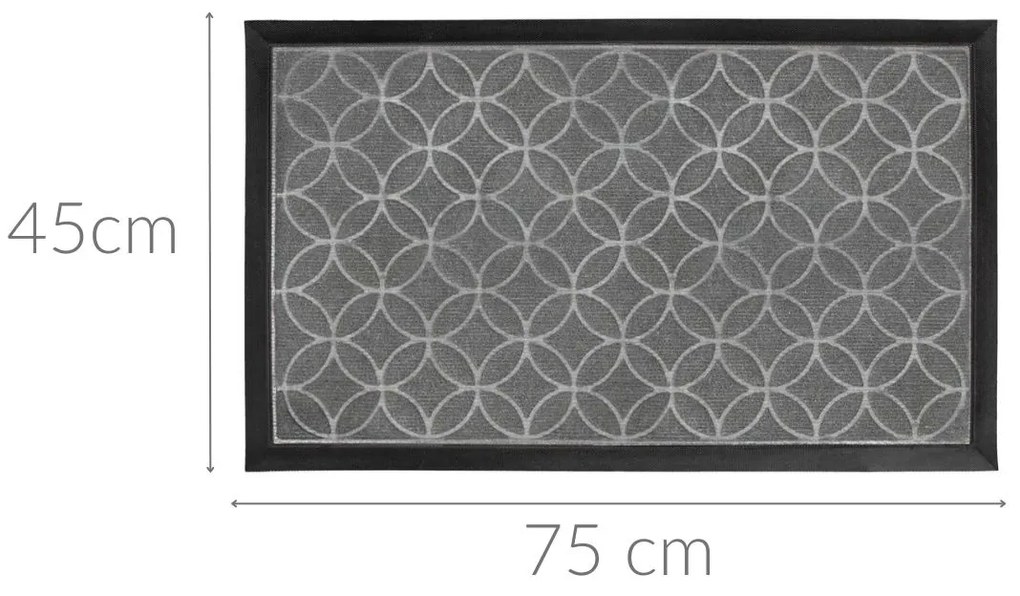 Wycieraczka gumowa pod drzwi FEUILLES, 45 x 75 cm