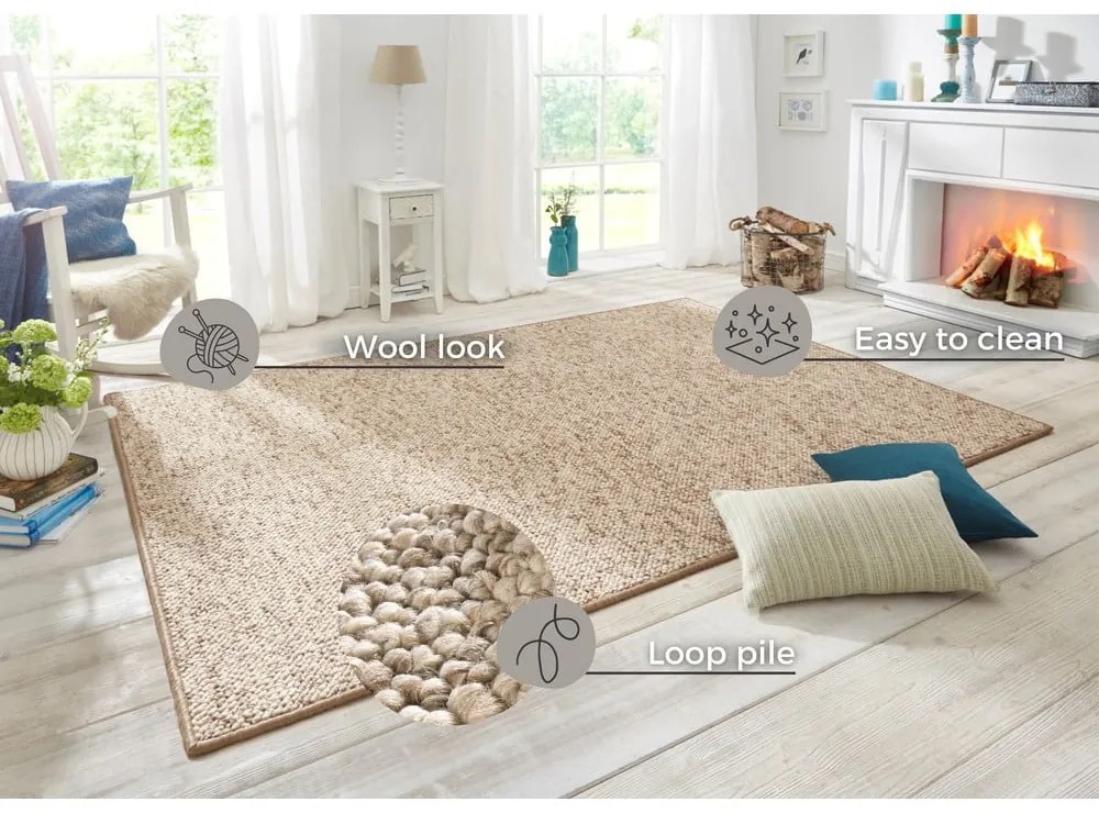 Jasnobrązowy dywan 160x240 cm Wolly – BT Carpet