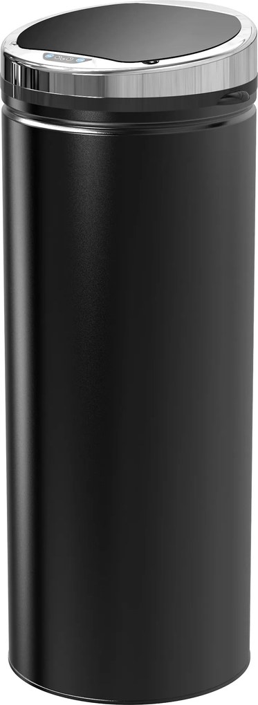 HOMCOM Kosz na śmieci automatyczny z czujnikiem ruchu Stal nierdzewna Elegancki design 30 5x30 5x81 5cm Czarny | Aosom PL