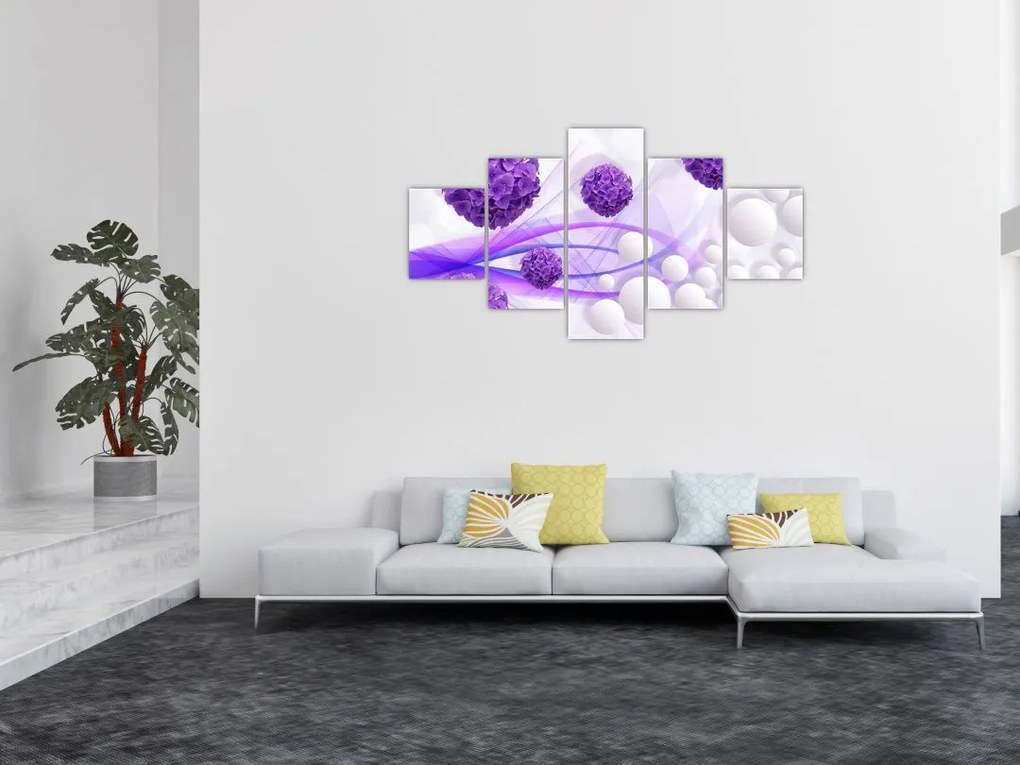 Zdjęcie - Kulki, kulki, kwiaty, ... (125x70 cm)