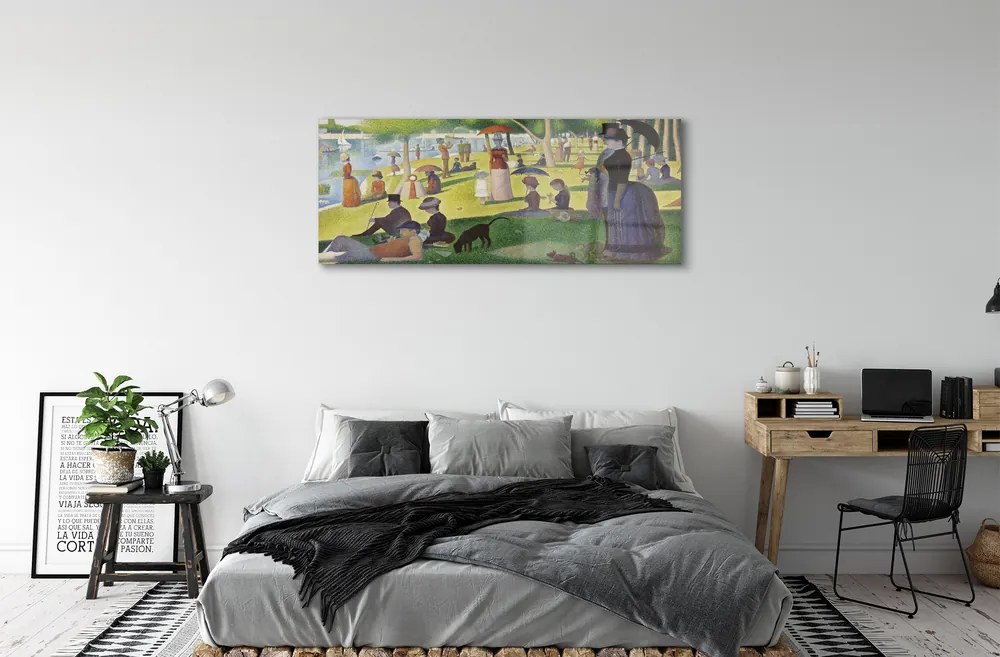Obraz na szkle Niedzielne popołudnie na wyspie Grande Jatte - Georges Seurat