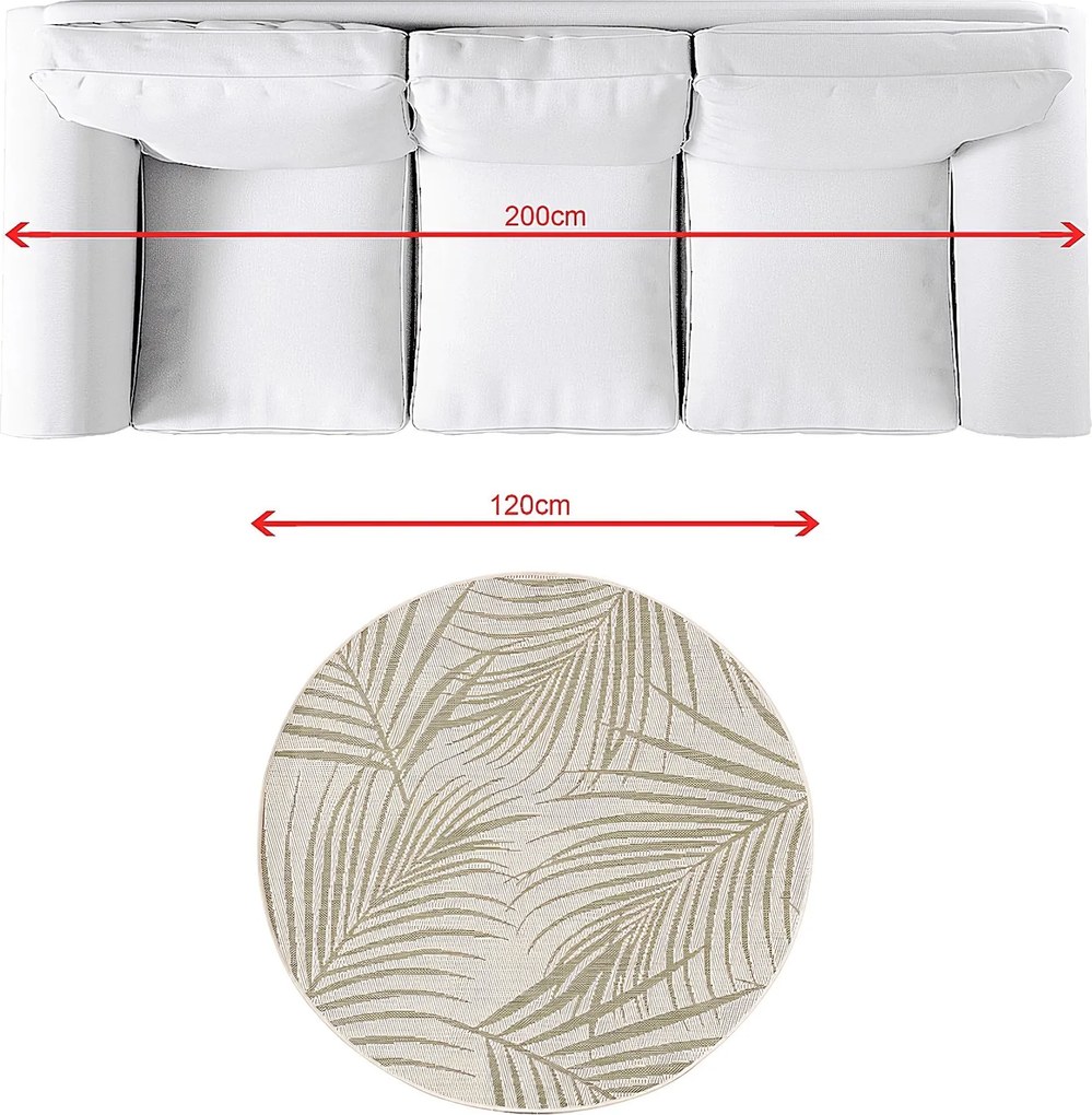 Dywan Lineo beige/jungle green 120cm