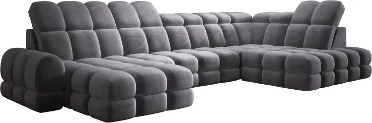 Narożnik TOLLO XL Prawostronny Elektryczna regulacja Tkanina SALVADOR 15 WERSAL