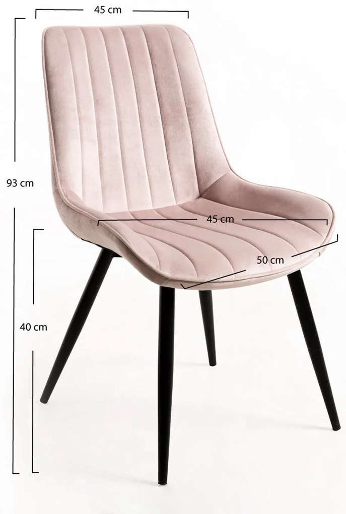 Zestaw 2 krzese Lene Velvet