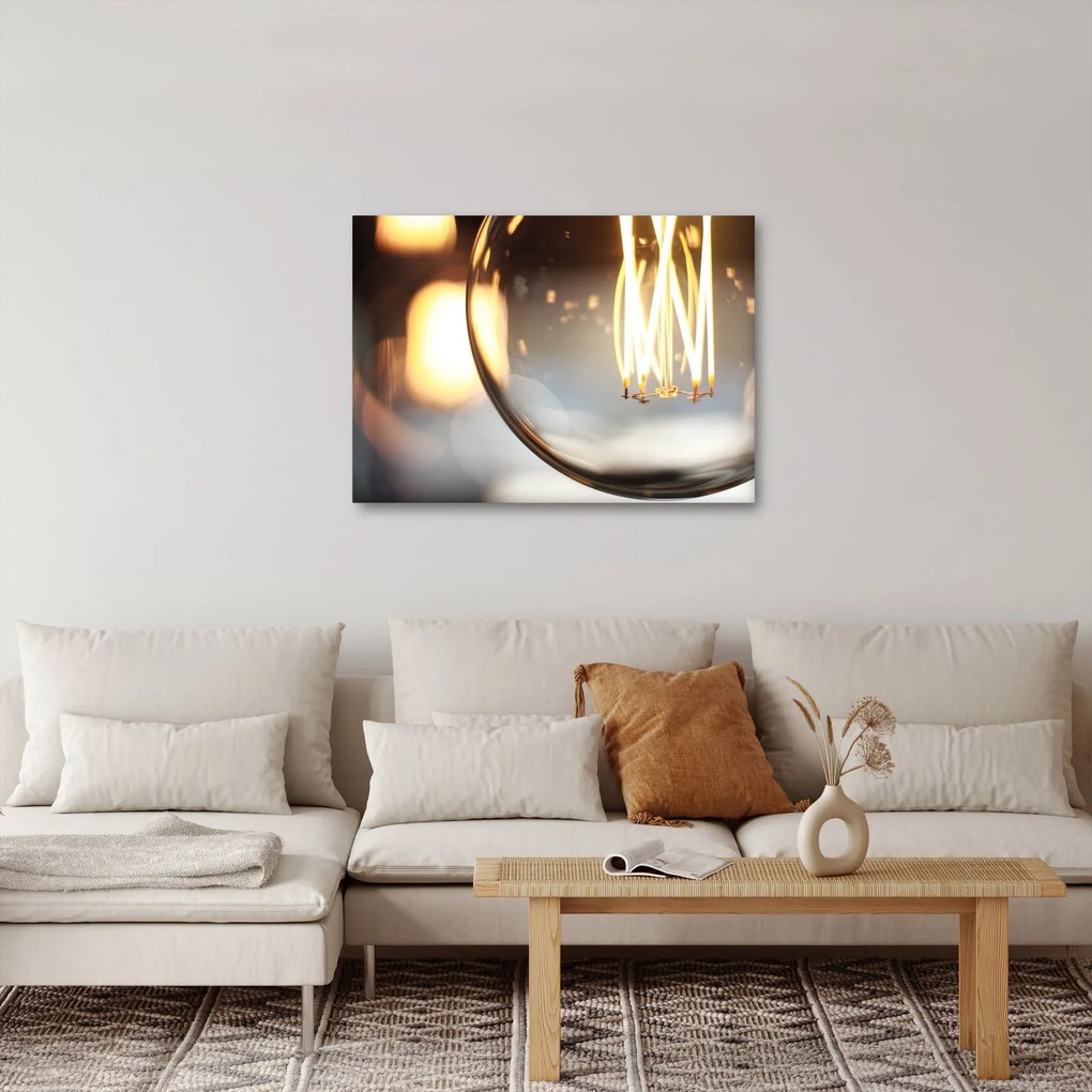 Obraz świecącej żarówki (70x50 cm)